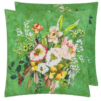 CCDG1571, Margaretta Linen, Emerald, Designers Guild